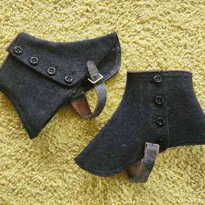 Dark Gray Wool Flannel Spats