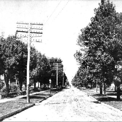 Postcard of North Street (East St.) in Liberty Center