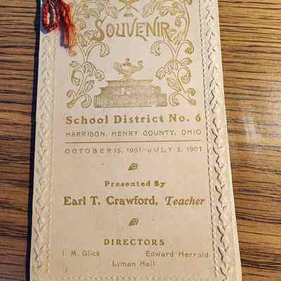 1901 School District #6, Harrison Twp Graduation Souvenir