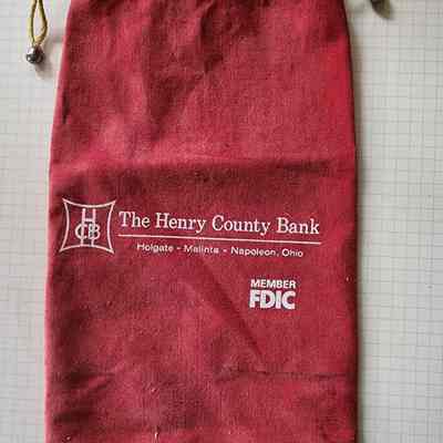 Henry County Bank Canvas Money Bag