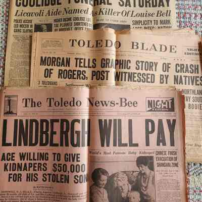1930's Newspaper Lot
