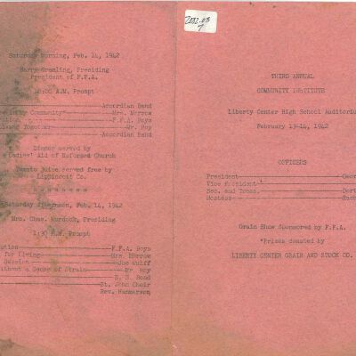 1942 FFA Grain Show Program