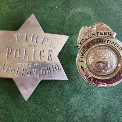 Volunteer Fireman Badge, Fireman/Police Badge