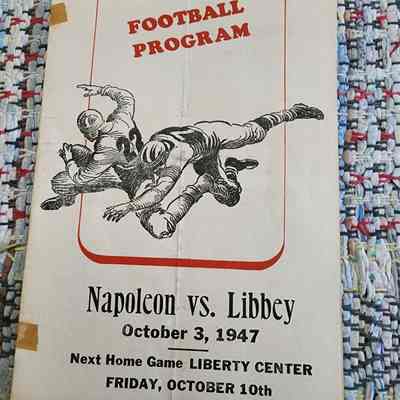 1947 Napoleon High School Football vs Libbey Program