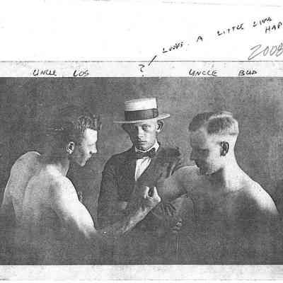 Uncle Delos Cody Kniss, Hap Sharp and Bud Kniss Boxing (circa 1920)