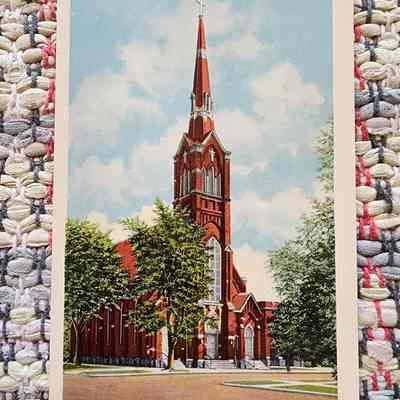 St.Augustine Catholic Church, Monroe & Clinton Streets, Napoleon, Ohio Post Card