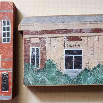 Wood Us Post Office & State Theatre, Washington Street, Napoleon, Ohio Novelty Art