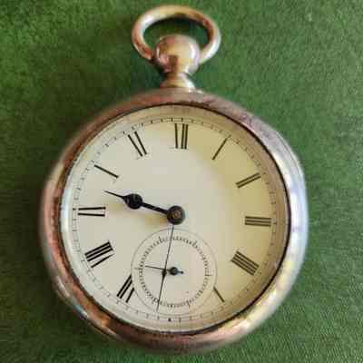 Denver Coin Silver Pocket Watch, Inscribed WAGoodell, Napoleon, Ohio.