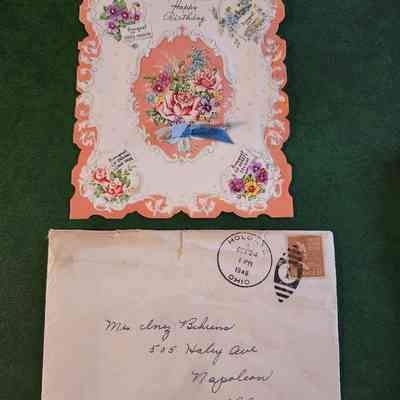 1943 Birthday Card from Inez Behrens from the Clady Family