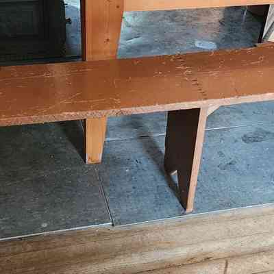 (2) Long Wood Benches