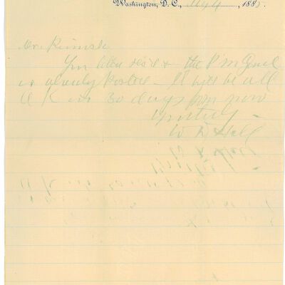 Letter from U.S Post Office General to Edmond Pennock