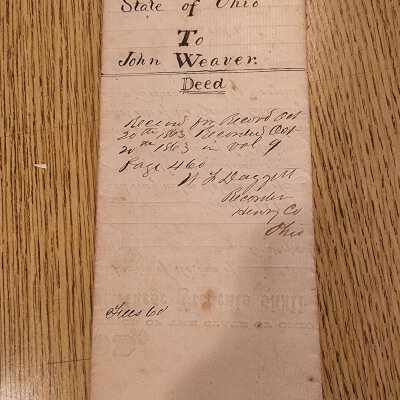 State of Ohio to John Weaver, DEED