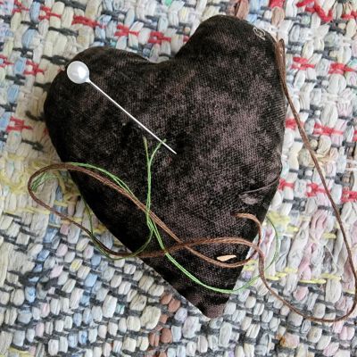 Primitive Heart Shaped PinCushion