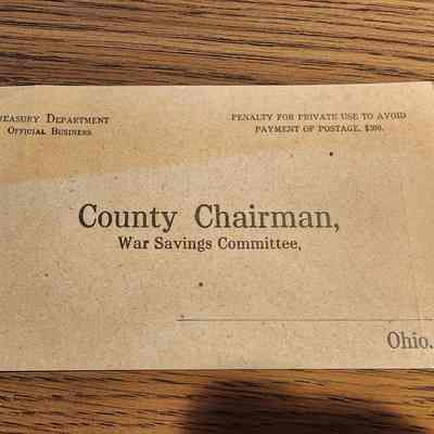War Savings Committee Card