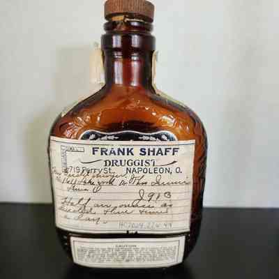 Shaff Pharmacy 100 Proof Bottle, Labels