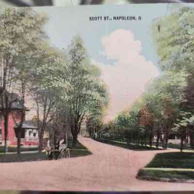 Scott Street, Napoleon, Ohio Postcard