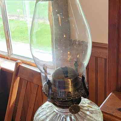 Antique Kerosene Lamp w/Chimney