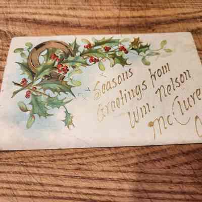 McClure, Ohio Postcard, Glitter