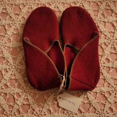 Red Wool Felt Child's Shoes