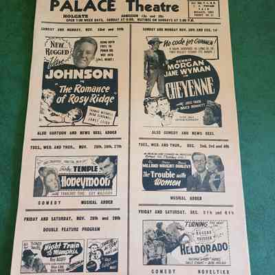 Holgate Palace Theatre Movie Flyer