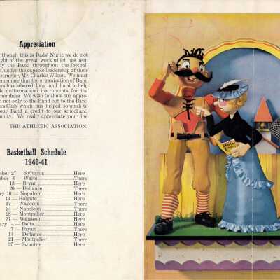 1940 Liberty Center Highschool vs. Defiance High School football game program