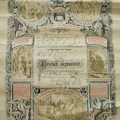 1903 German Certificat, Richfield Twp, Henry County, Ohio