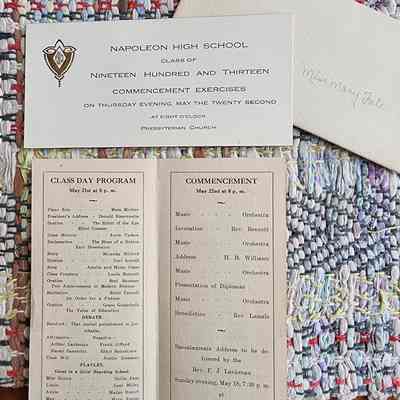 1913 Napoleon High School Class Day & Commencement Program