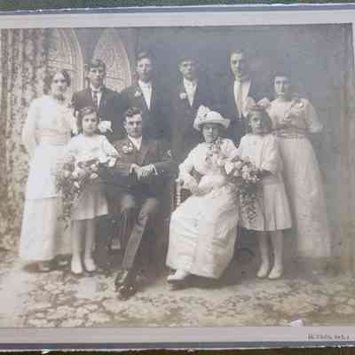 1913 Wedding Photograph: Urban Giesige & Emma Thome