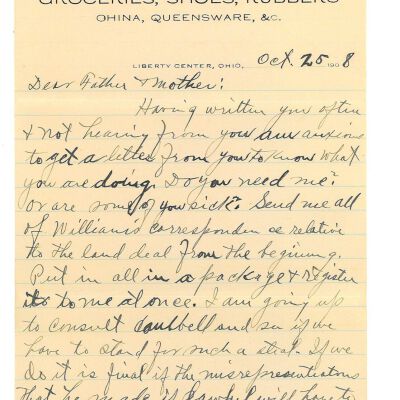 Letter to Parents from Edmond Pennock