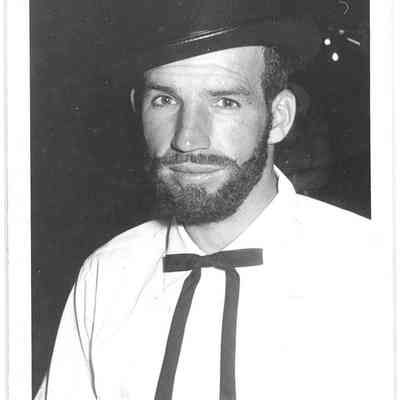 Photo of Delavon Frysinger Contestant in the Beard Contest in Liberty Center, 1960