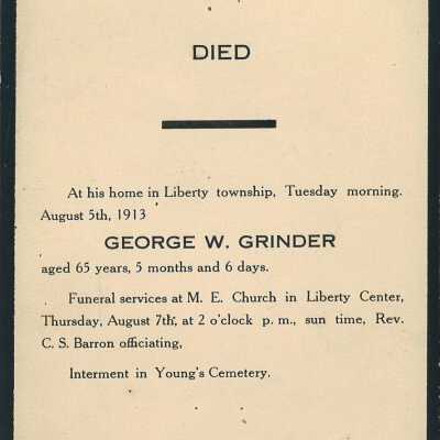 Death Notice of Rachel Savilla Grinder