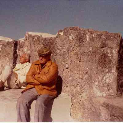 Photo of Adrian and Ted Mohler Sitting on a Rock