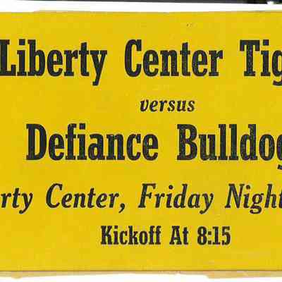 Football Ticket to the Liberty Center Tigers versus Defiance Bulldogs Game