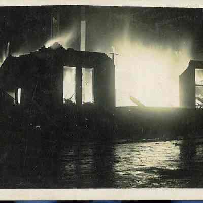Liberty Hotel Fire Postcard Addressed to Vera Bolton
