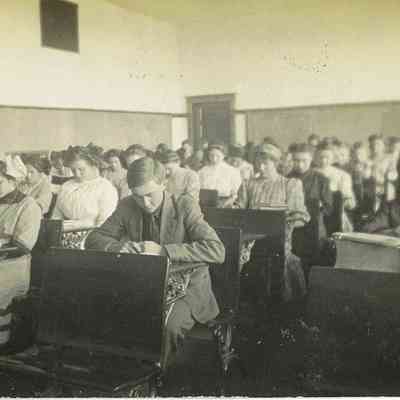 Photo of Unidentified High School Students in Classroom (From the Mohler/Follett Family Photos)