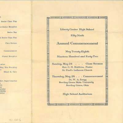 Commencement Program Liberty Center High School