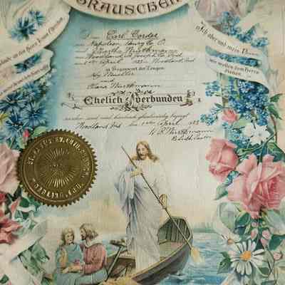 Carl Cordes, Maartha Wurthman Wedding, German Document