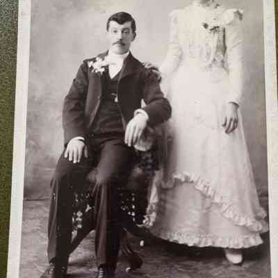 1886 Joe Schneider & Elizabeth Klear Cabinet Card