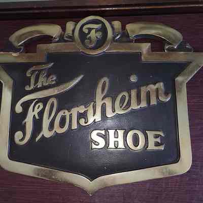Florsheim Shoe Wood Sign, Wendt Shoes