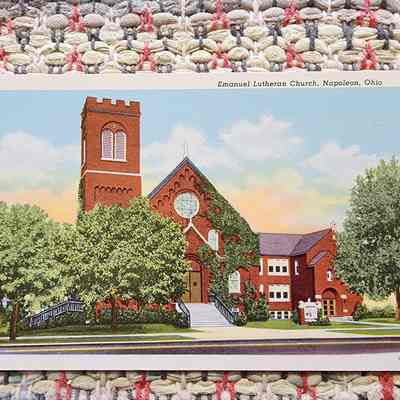Emanuel Lutheran Church, Clinton & Scott Streets, Napoleon, Ohio Post Card