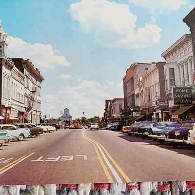 50's Postcard, Perry Street Looking South from Clinton Street