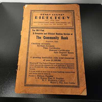 1937, 1938, 1939 Henry County Directories
