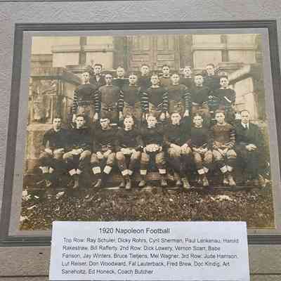 1920 NHS Football Team Cabinet Card Photo