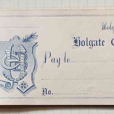 Holgate Commercial Bank Checkbook, 1895-96