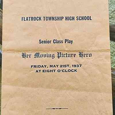 1937 Senior Class Play Program, Flatrock Twp, Florida