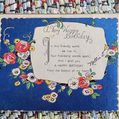 Birthday Card, 20s from Nellie T