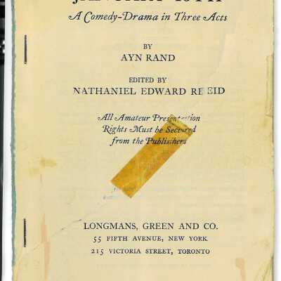 1942 Class Playbook Script of "Night of January 16th" by Ayn Rand