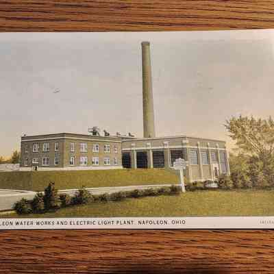 Napoleon Water Works, Electric Light Plant Postcard