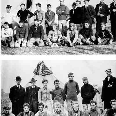 Two Photos of the Liberty Center Indian Football Team
