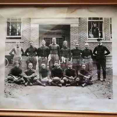 1919 Liberty Center High School Football Team Framed Photograph